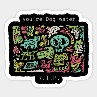 dog water 01 Sticker